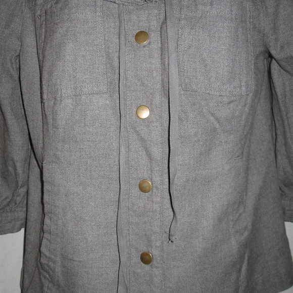 Kimchi Blue Light Flannel Ruffed Collar Jacket - Picture 3 of 5